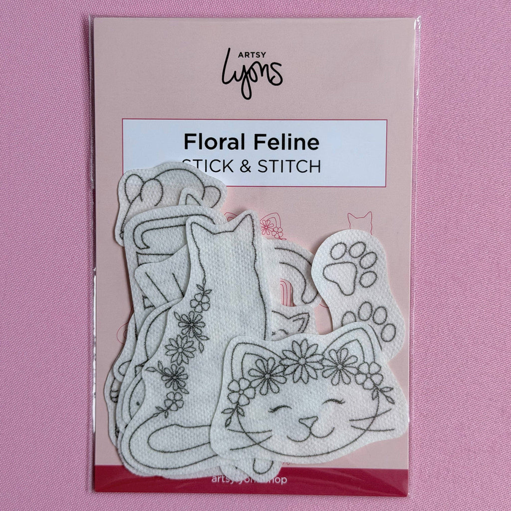 Floral Feline Stick & Stitch Set