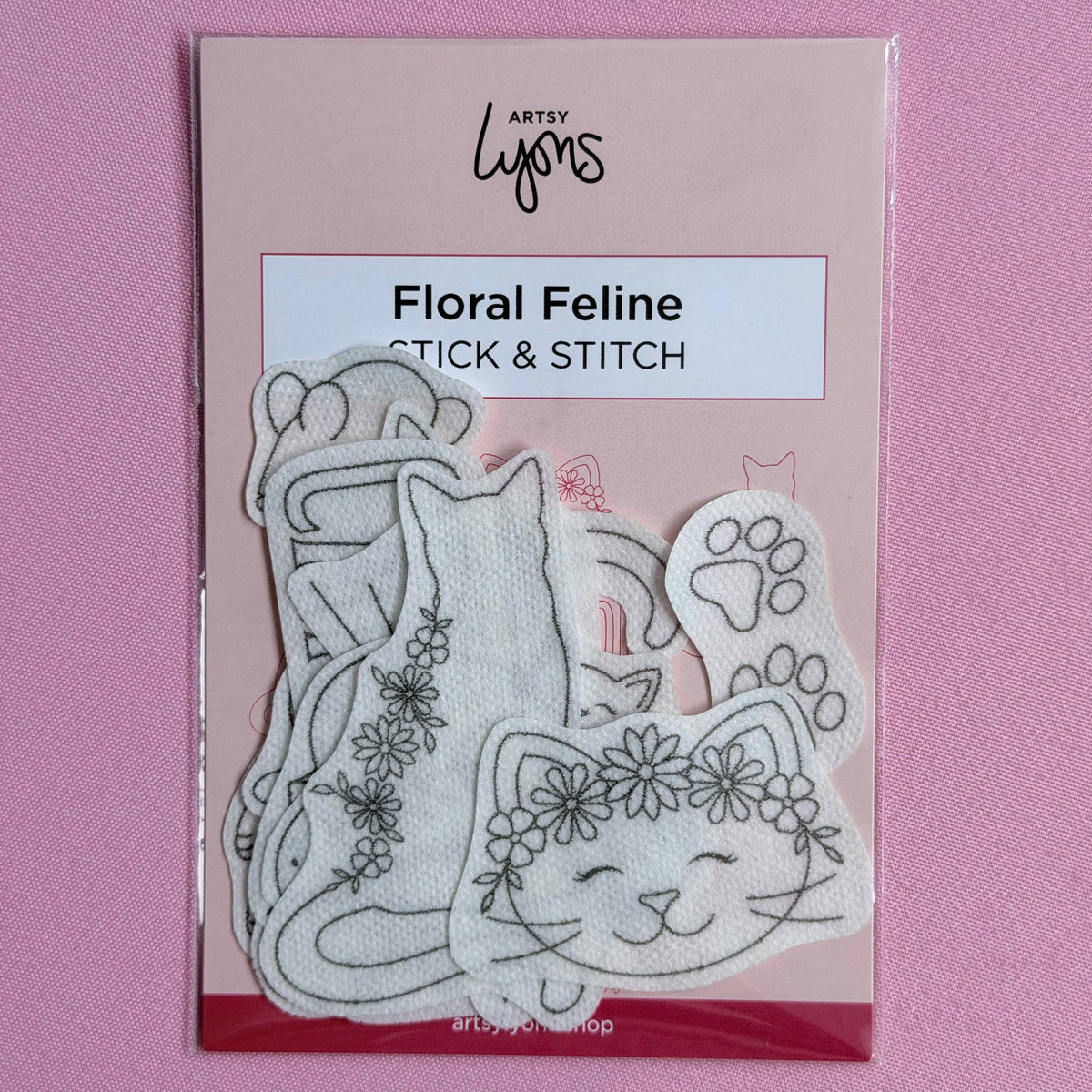 Floral Feline Stick & Stitch Set