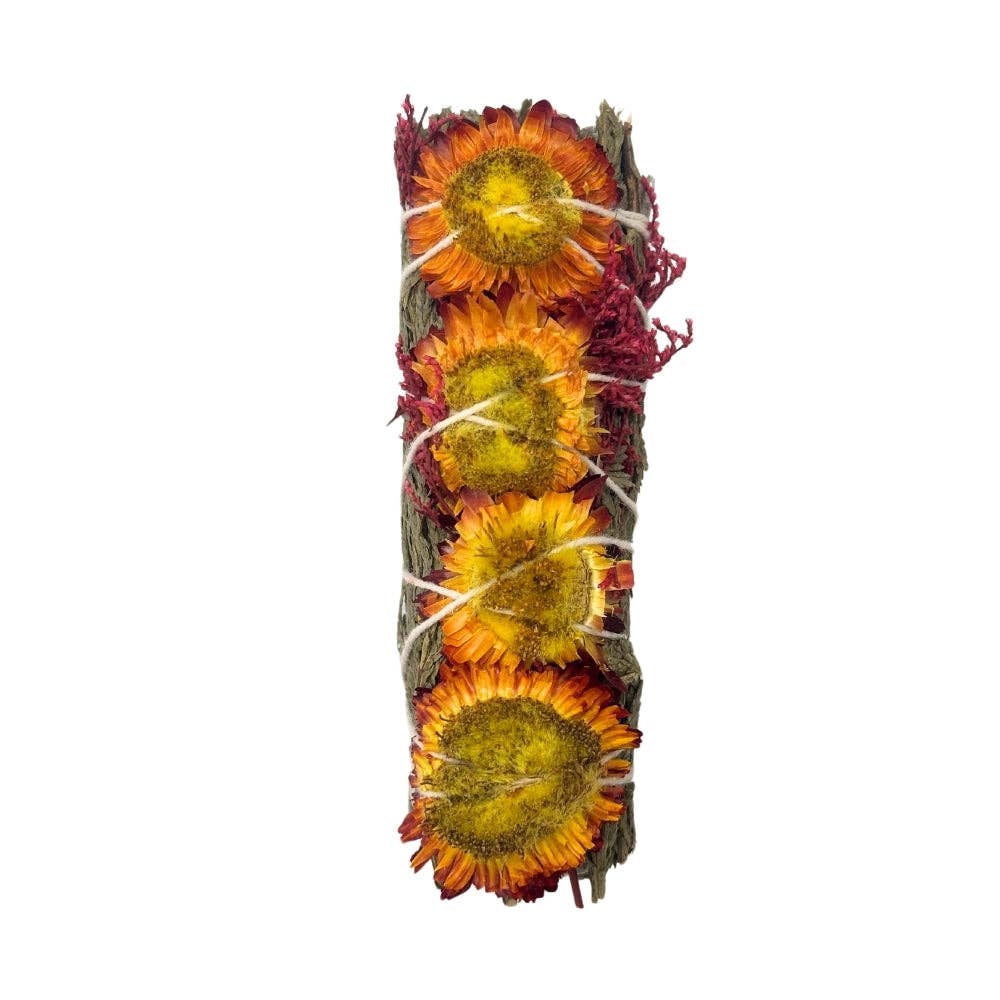 Sage Bundle - Orange Strawflower & Cedar